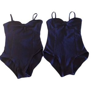 Natalie Navy Blue Spaghetti Strap Leotard Bundle Medium
